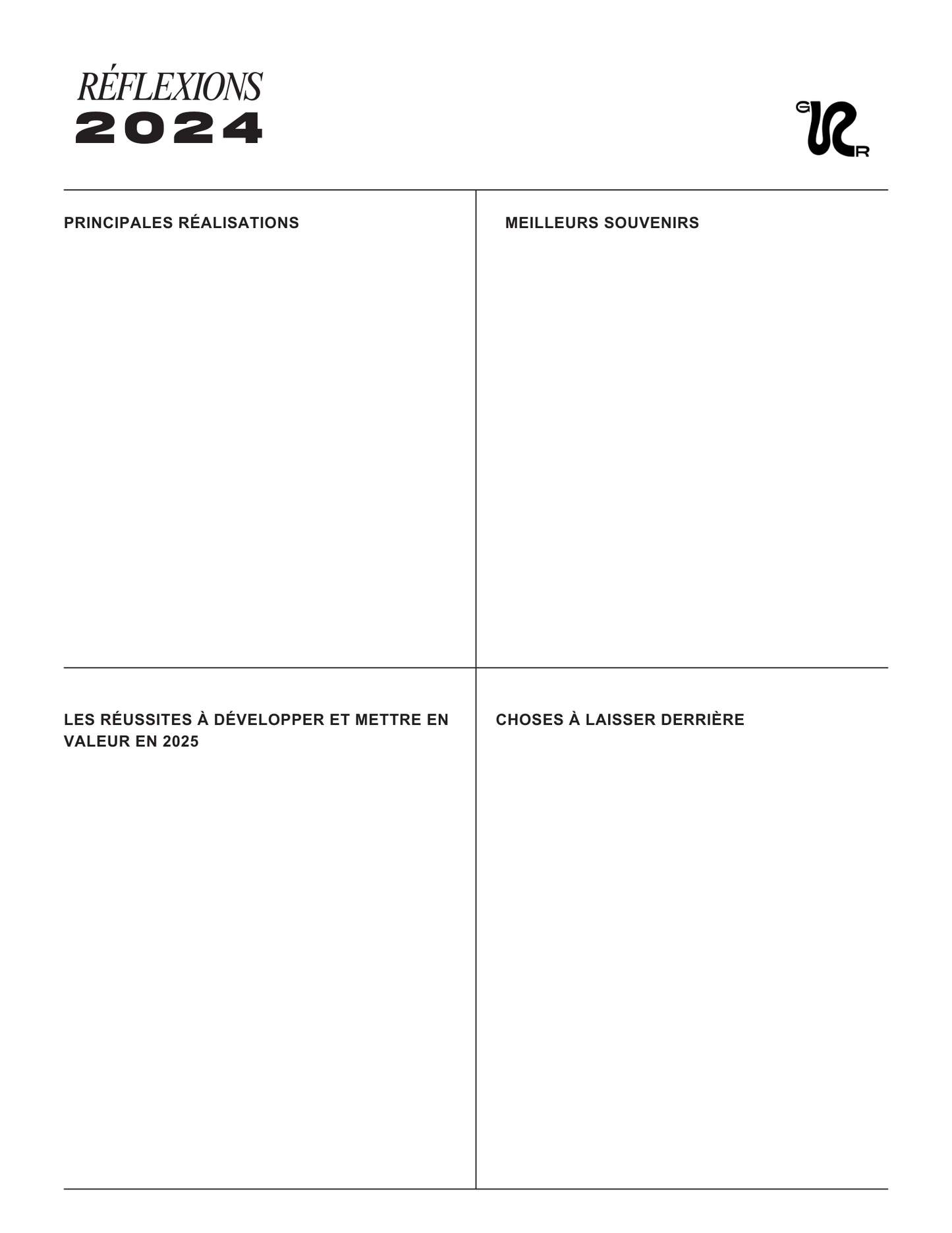 Printable | RÉFLEXIONS 2024